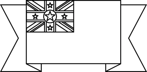 Σημαία Επίπεδης Εικόνας Niue Διανυσματική Απεικόνιση — Διανυσματικό Αρχείο