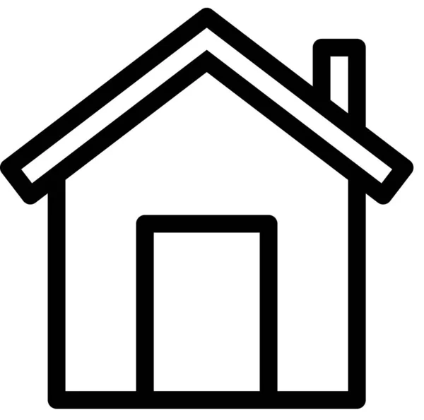 Ikona Budynku Izolowane Białym Tle Ilustracja Wektor — Wektor stockowy