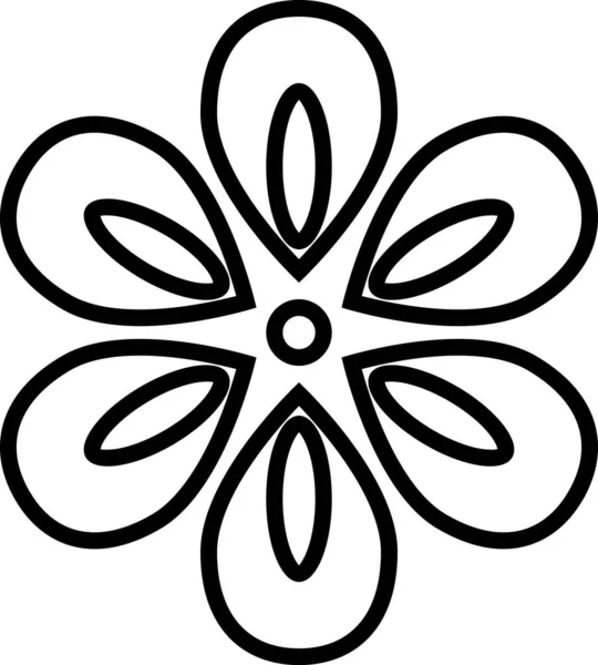 Векторна Ілюстрація Квіткового Орнаменту Квіткове Мистецтво — стоковий вектор