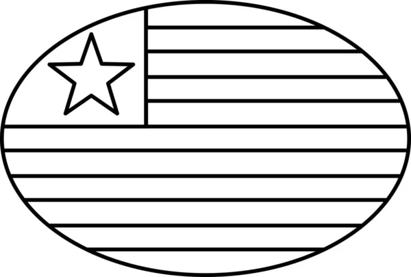 Bandeira Libéria Nação Bandeira Língua — Vetor de Stock