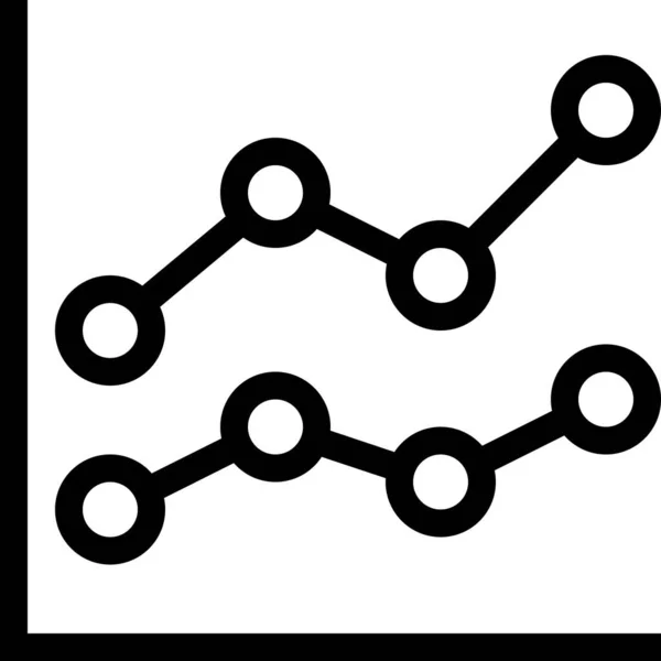 Icono Gráfico Línea Ilustración Vectorial Minimalista — Archivo Imágenes Vectoriales