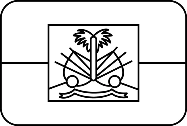 Флаг Плоской Иконы Гаити Векторная Иллюстрация — стоковый вектор