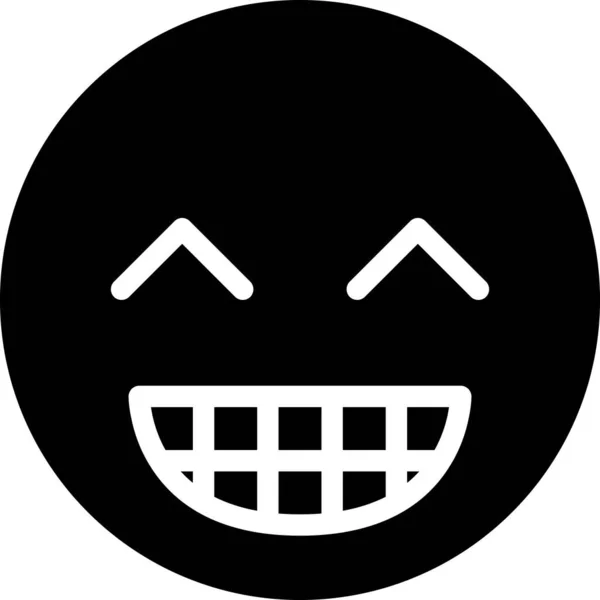 Sonrisa Cara Avatar Emoticono Vector Ilustración — Vector de stock