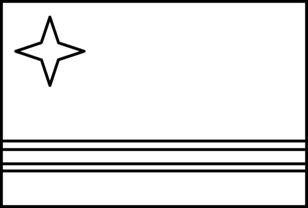 Bandeira Ilustração Vetorial Aruba — Vetor de Stock