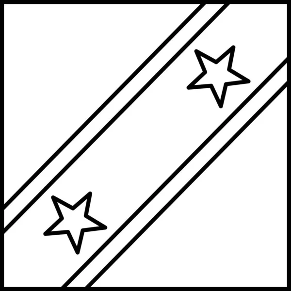 Bandeira São Cristóvão Nevis Ícone Plano Ilustração Vetorial — Vetor de Stock