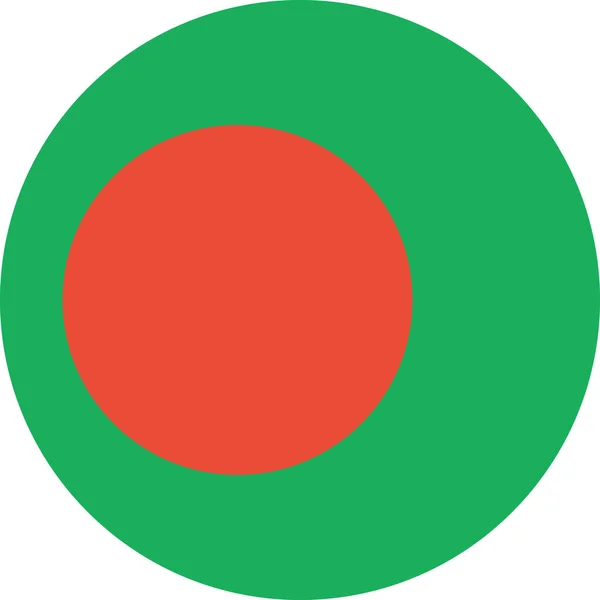 Bandeira Bangladesh Ícone Plano Vetor Ilustração —  Vetores de Stock