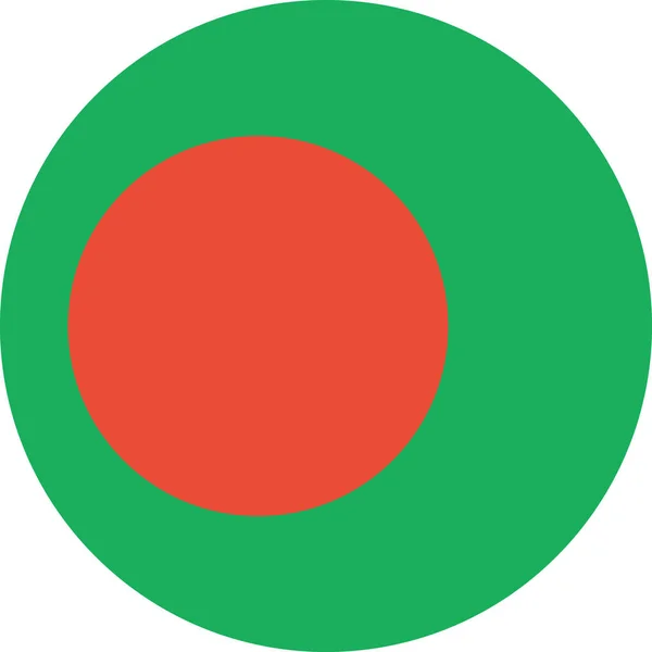 Bandera Bangladesh Icono Plano Vector Ilustración — Vector de stock