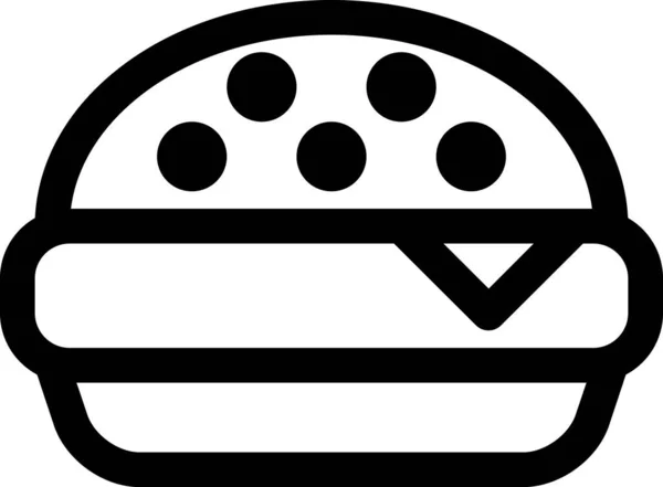 Burger Pictogram Geïsoleerd Witte Achtergrond Vector Illustratie — Stockvector