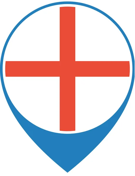 Flagge Von England Flache Ikone Vektorillustration — Stockvektor