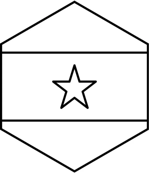 Bandeira Ícone Gana Ilustração Vetorial — Vetor de Stock