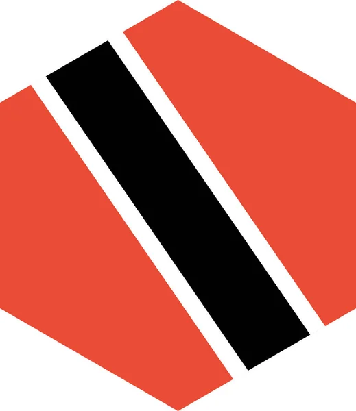 Trinidad Tobago Vlajka Izolované Bílém Pozadí Vektorové Ilustrace — Stockový vektor