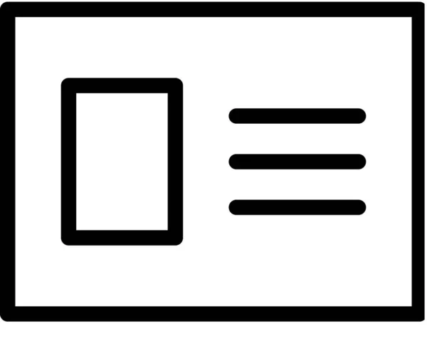 Carte Nom Icône Plate Vecteur Illustration — Image vectorielle