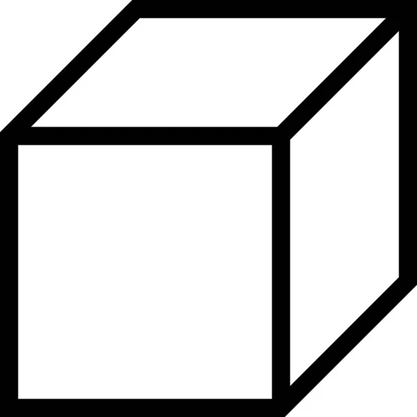 Icône Cube Isolé Sur Fond Blanc Illustration Vectorielle — Image vectorielle