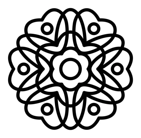 Květinová Mandala Vektorová Ilustrace — Stockový vektor