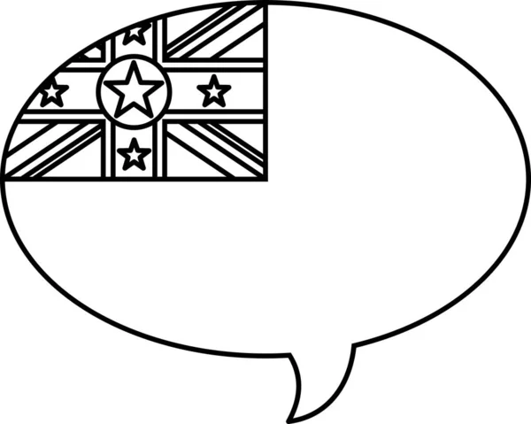 ニウエ フラット アイコンの旗 ベクトル イラスト — ストックベクタ