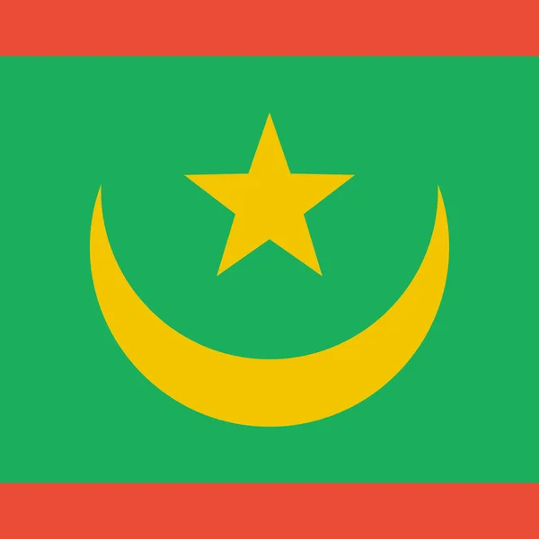 Drapeau Mauritanie Fond Concept Drapeau Mondial — Image vectorielle