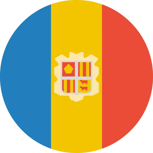 Andorras Flagga Vektor Illustration — Stock vektor