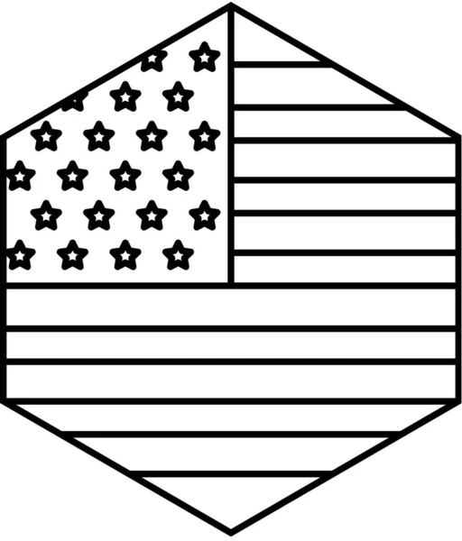 Amerika Birleşik Devletleri Bayrağı Vektör Çizimi — Stok Vektör
