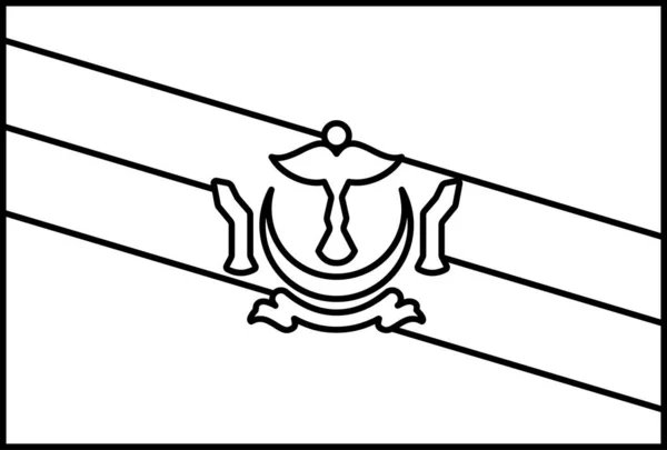 Прапор Брунею Даруссалам — стоковий вектор