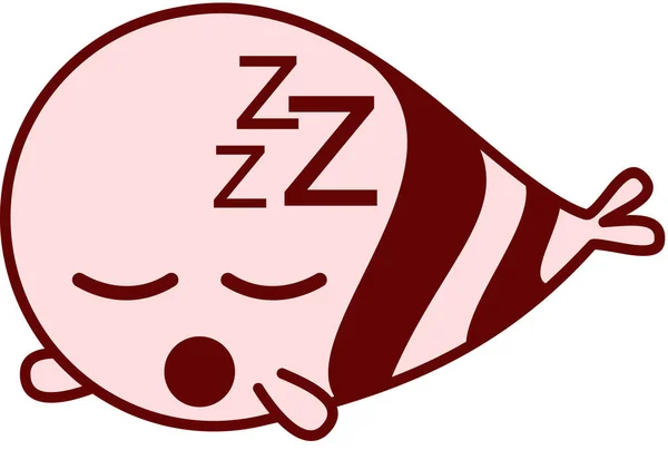 Moderno Vector Gráfico Ilustración Mascota Emoción Dormir Expresión — Archivo Imágenes Vectoriales