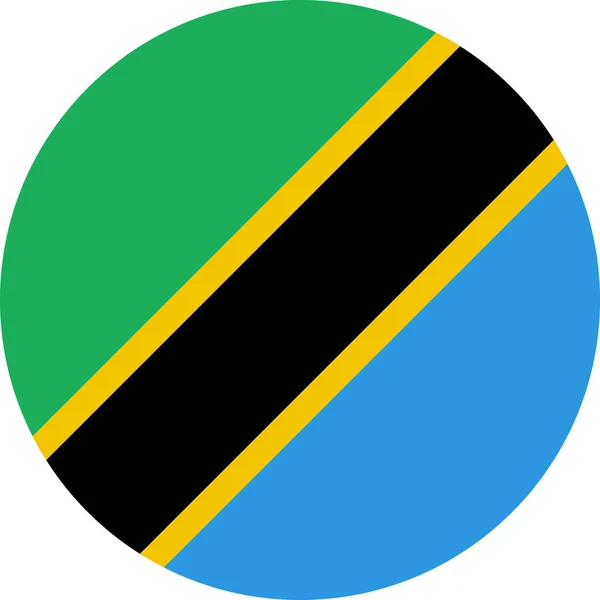 Vlag Van Tanzania Verenigde Republiek Vector Illustratie — Stockvector