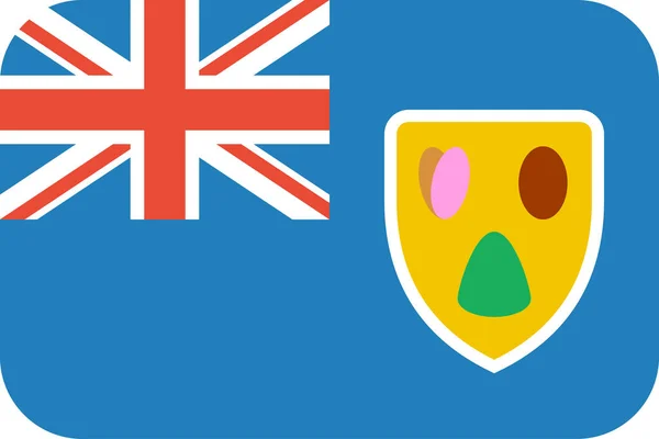 Bandera Islas Turcas Caicos — Archivo Imágenes Vectoriales