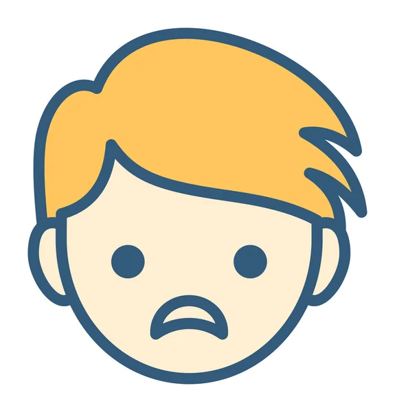 Frowning Emoticon Έννοια Διανυσματική Απεικόνιση — Διανυσματικό Αρχείο