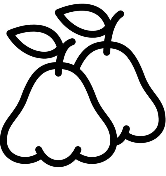 梨のベクトルテンプレート画像 — ストックベクタ
