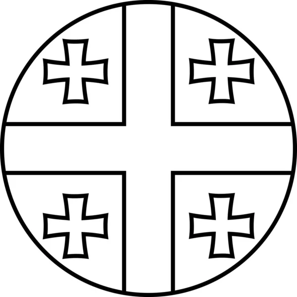 Прапор Георгії Ізольований Білому Тлі Векторна Ілюстрація — стоковий вектор