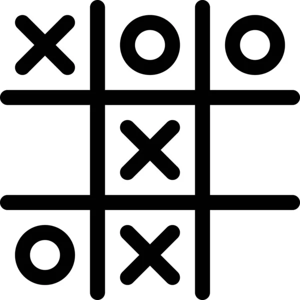 Beyaz arkaplanda izole edilmiş tic tac toe simgesi, vektör illüstrasyonu