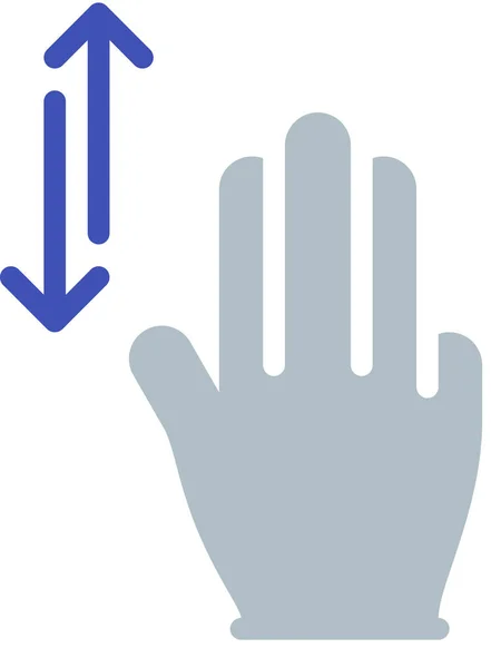 Swipe Hand Touching Finger Simple Vector Illustration — Stock Vector