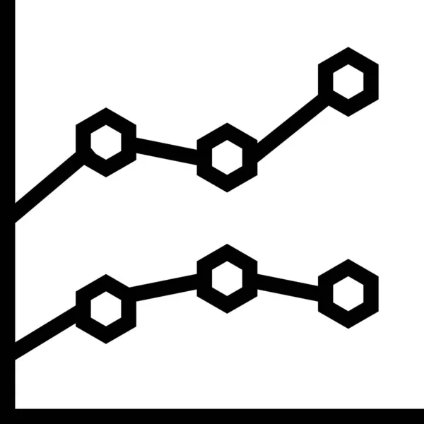 Företag Diagram Ikon Analytics Koncept Minimalistisk Vektor Illustration — Stock vektor