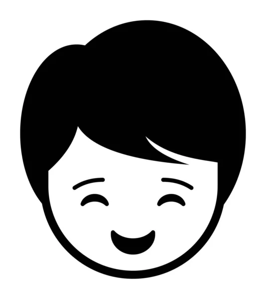 Relaxe Conceito Emoticon Ilustração Vetorial — Vetor de Stock