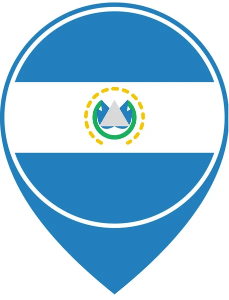 Flagge Salvadors Flache Ikone Vektorillustration — Stockvektor