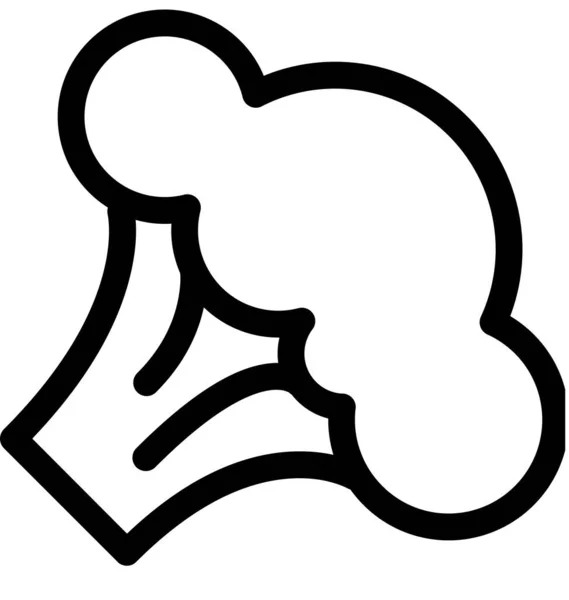 Cauliflower Icon Minimalistic Vector Illustration — Stock Vector