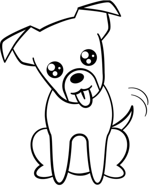 Inocencia Cara Perro Expresión Ilustración Vectorial — Vector de stock