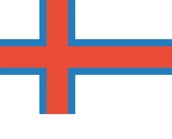 Flagge Der Färöer Flaches Symbol Vektorillustration — Stockvektor