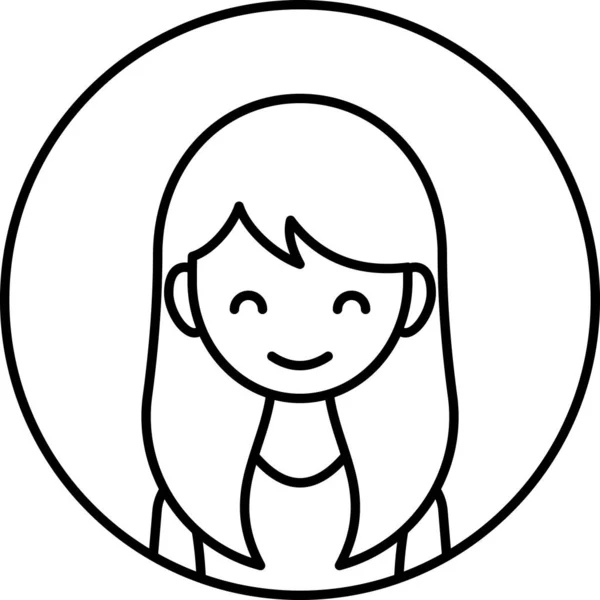 kız avatar simgesi, profil vektör çizimi