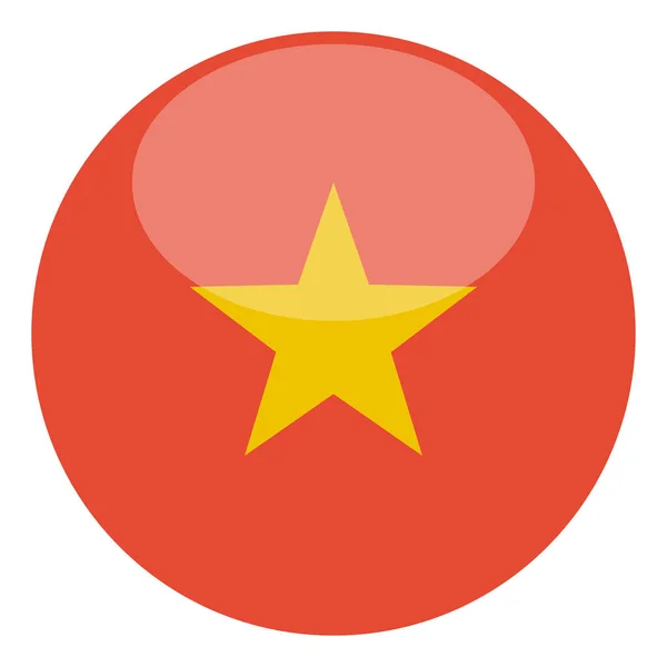 Viet Nam Vlag Geïsoleerd Witte Achtergrond Vector Illustratie — Stockvector