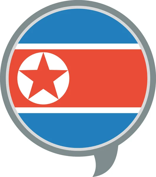 Bandeira Korea North World Flag Concept Background —  Vetores de Stock