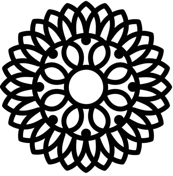 Çiçek mandala vektör çizimi 