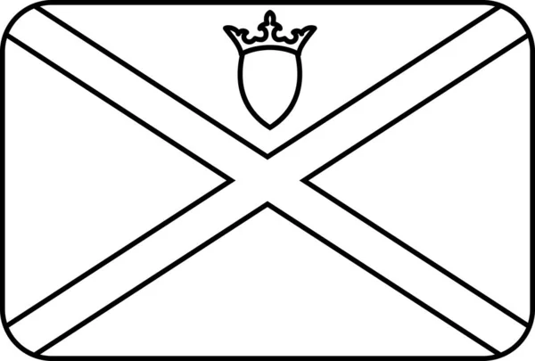 Flagge Von Jersey Flaches Symbol Vektorillustration — Stockvektor