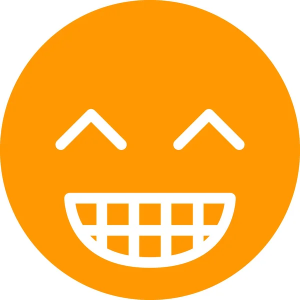 Sonrisa Cara Avatar Emoticono Vector Ilustración — Vector de stock