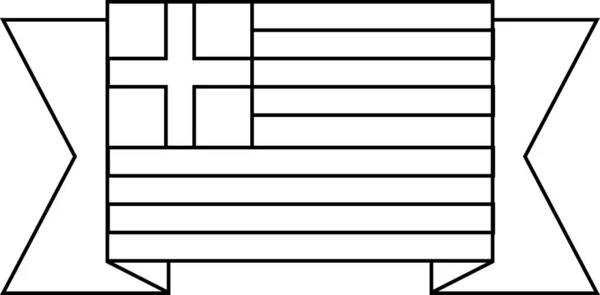 Bandeira Grécia Nação Bandeira Língua — Vetor de Stock