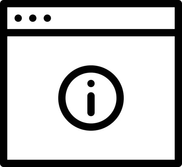 Info Symbol Minimalistische Vektorillustration — Stockvektor