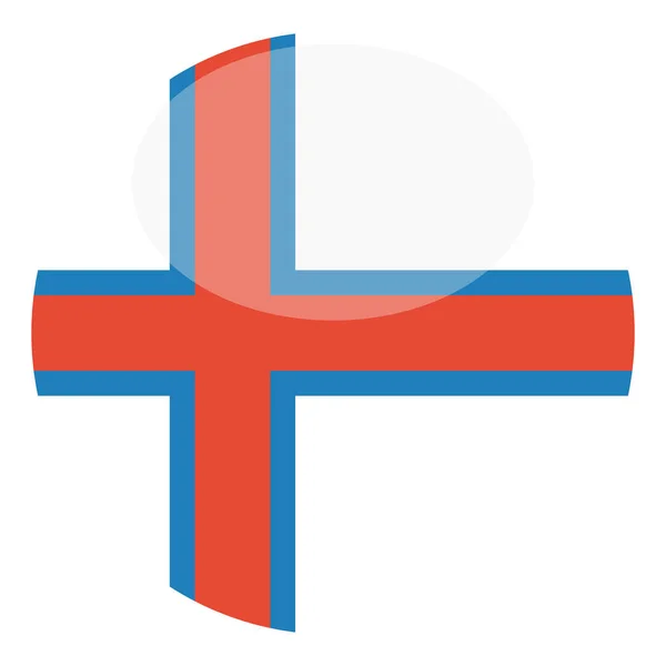 Флаг Фарерских Островов Изолирован Белом Фоне Векторная Иллюстрация — стоковый вектор