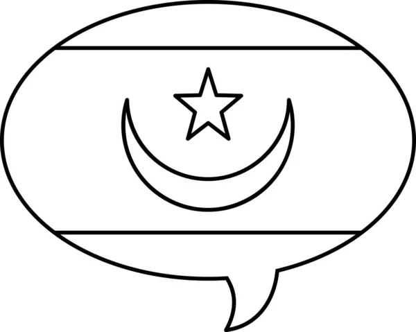 Langue Mauritanie Nation Drapeau Langue — Image vectorielle