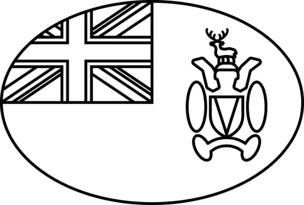 Bandeira Geórgia Sul Das Ilhas Sandwich Sul — Vetor de Stock