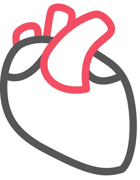 Иконка Сердца Белом Фоне Векторная Иллюстрация — стоковый вектор