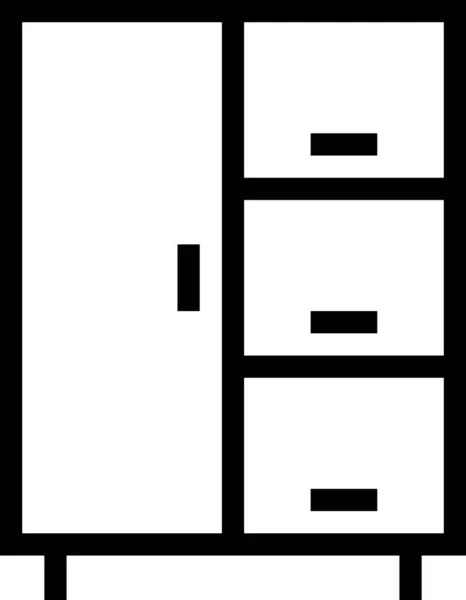 Kleiderschrank Symbol Isoliert Auf Weißem Hintergrund Vektor Illustration — Stockvektor